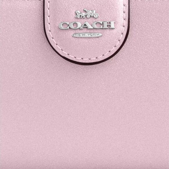 💕Coach Medium Corner Zip Wallet metallic pink - Picture 4 of 11